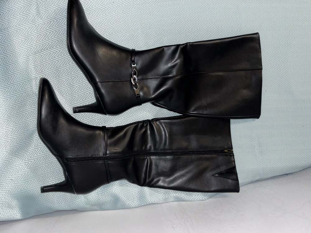 Karen Scott Hanna Tall Dress Boots Black Size 10.5M 003-115
